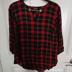Torrid Plaid Top with Chain